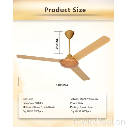 Ventilateur de plafond Golden Kdk Series de haute qualité